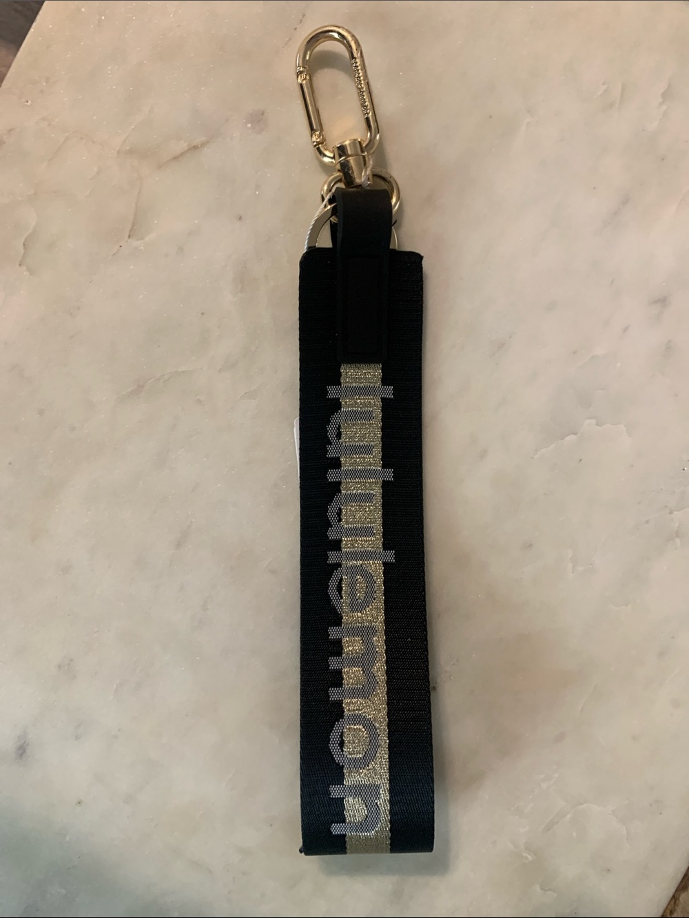 lululemon Black and Gold Key/Card Holder Strap